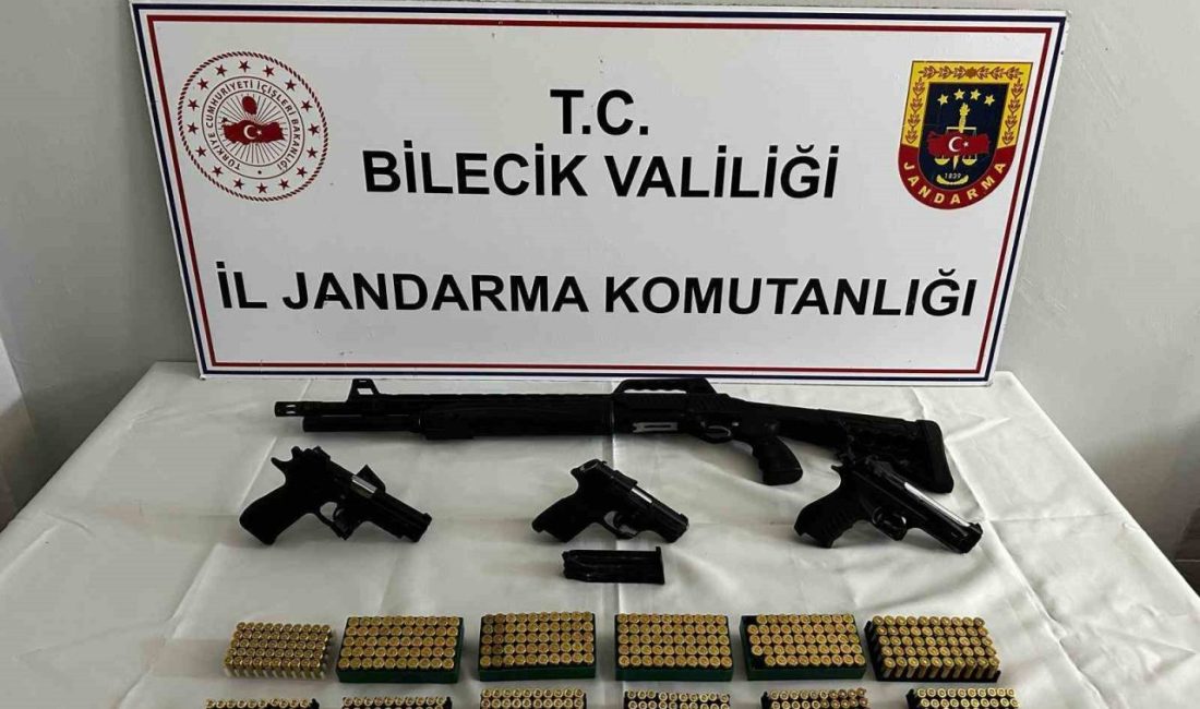 Evden cephanelik çıktı Bilecik’te jandarma ekiplerince bir eve düzenlenen operasyonda tabanca, av tüfeği