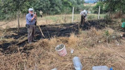 Bilecik’in Osmaneli ilçesinde bir evin bahçesinde çıkan yangın korkuttu. Bilecik’in