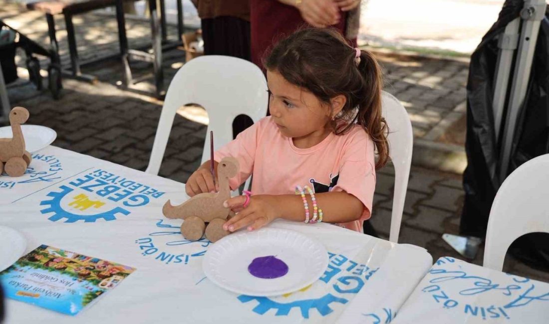Gebze’de hayata geçirilen “Atölyem Parkta” projesi kapsamında çocuklar için çeşitli