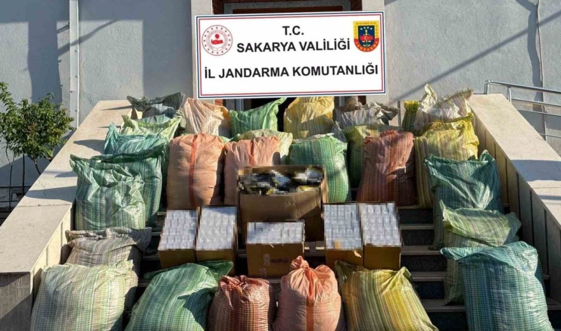 Sakarya’nın Serdivan ilçesinde jandarma ekiplerince düzenlenen kaçakçılık operasyonunda, 560 bin