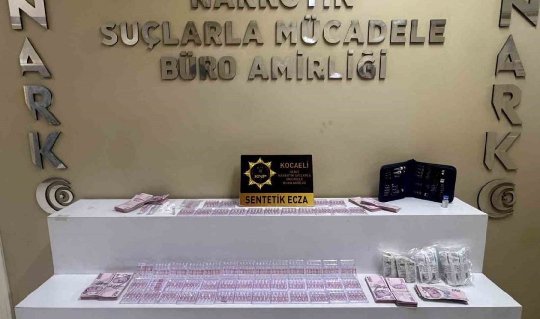 Kocaeli’de düzenlenen operasyonlarda 316 sentetik ecza ile 146 bin 740