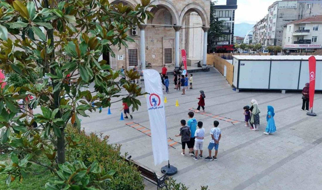 Kur’an kursu öğrencileri sporla buluştu Düzce Belediyesi, sosyal projelerine bir yenisini daha ekleyerek çocuk ve