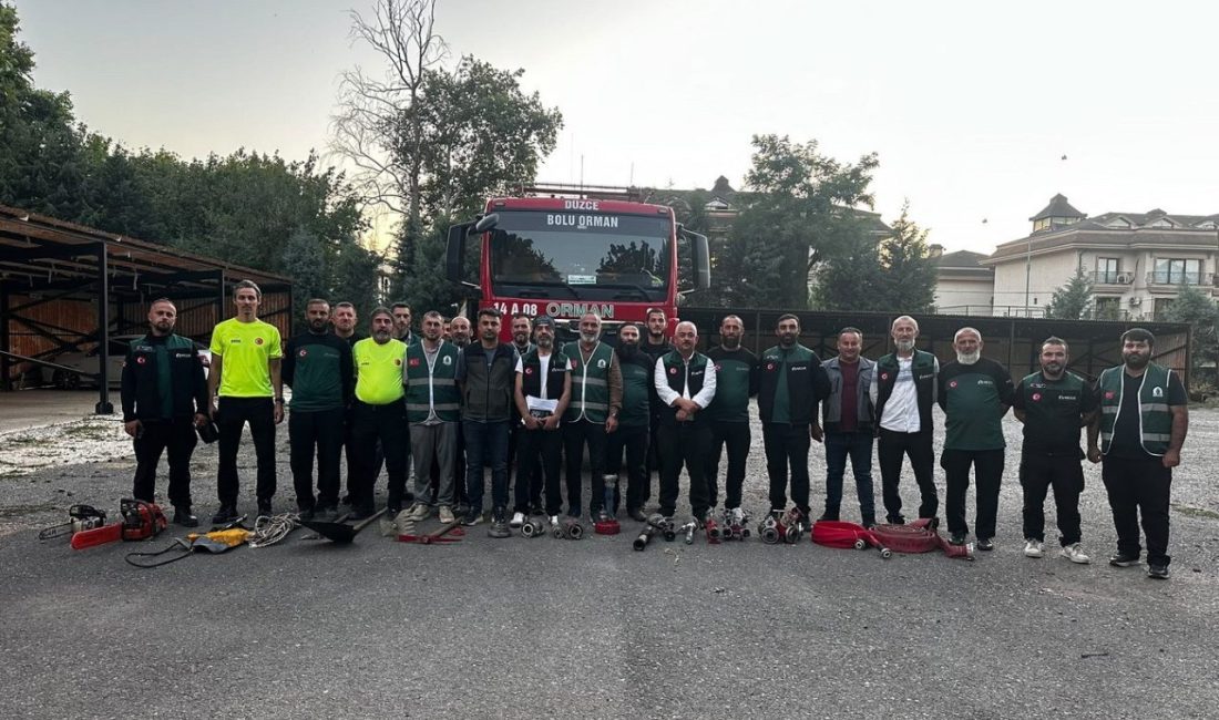 Düzce Orman İşletme Müdürlüğü, orman yangınlarına karşı gönüllü ekiplerin hazırlıklı