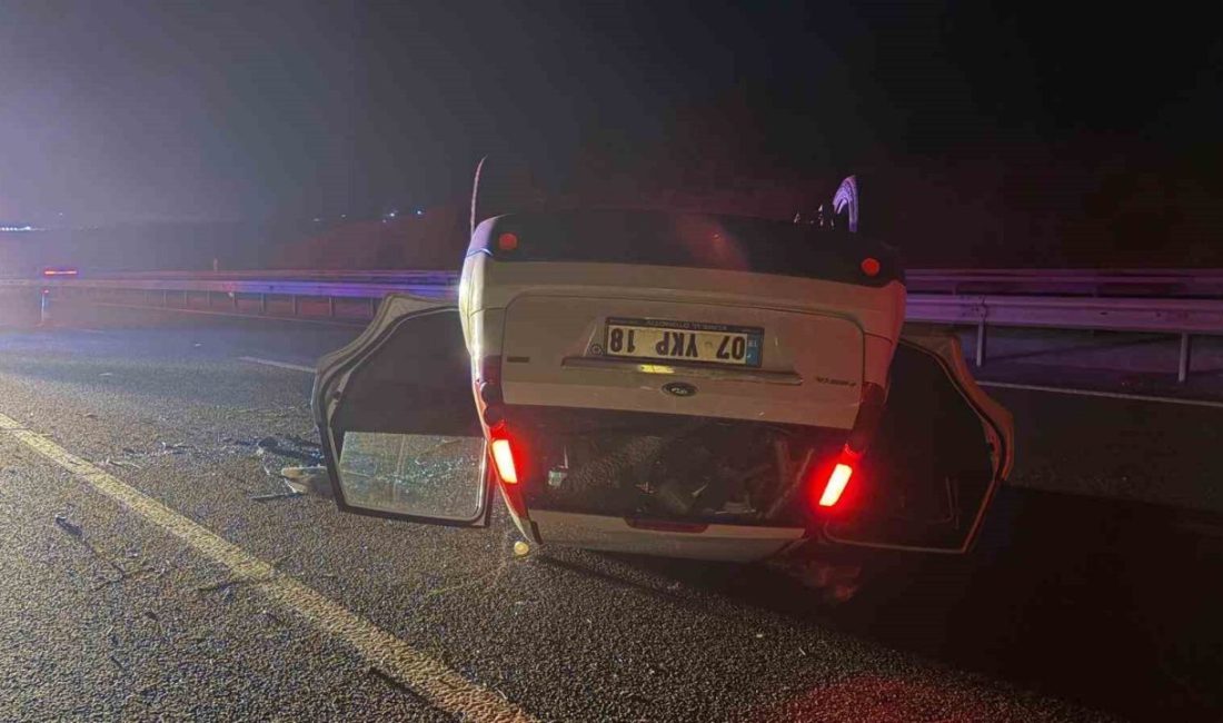 Bilecik’te kontrolden çıkarak takla atan otomobilin sürücüsünün alkollü olduğu hastanede