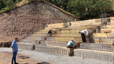 Tosya Belediyesi tarafından ilçede inşa edilen güreş sahası ile düğün