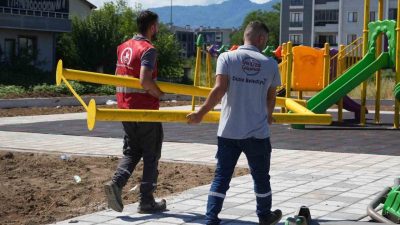 Düzce Belediyesi, Mergiç Mahallesi sakinlerinin park talebini yerine getirdi. Belediye