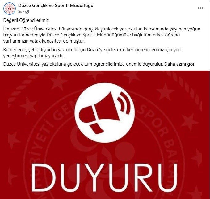 DÜZCE (İHA) – Düzce Gençlik ve Spor İl Müdürlüğü tarafından