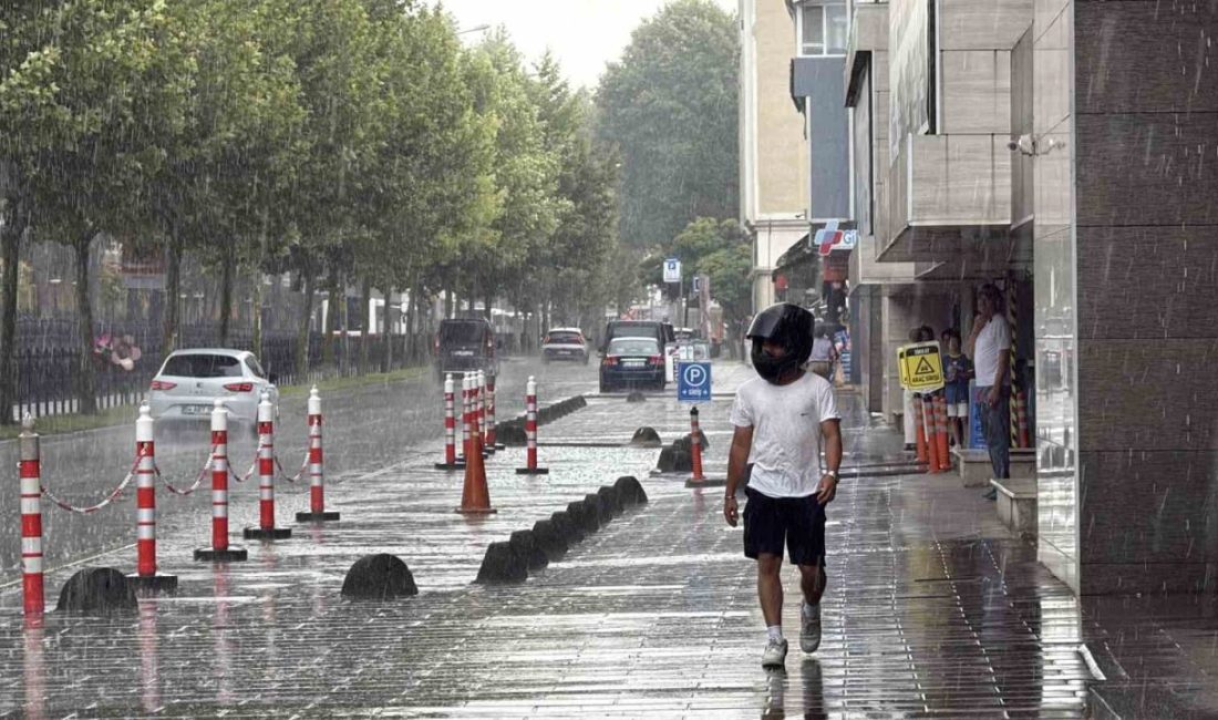 Sakarya’da yaz mevsiminin en sıcak günlerinden birinde aniden bastıran kuvvetli