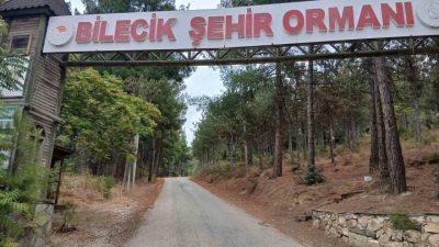 Bilecik Şehir Ormanı’nın giriş ve çıkış yollarında oluşan çukurlar, vatandaşların