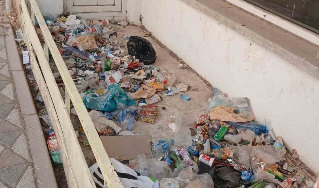Bilecik’in Ertuğrulgazi Mahallesi Stadyum Sokak’taki 3 katlı metruk bina, çöplerle