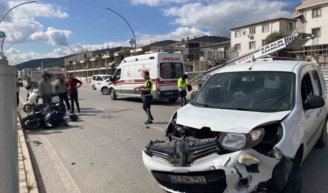 Kocaeli’nin Körfez ilçesinde hafif ticari araçla çarpışan motosikletin sürücüsü M.F.B.