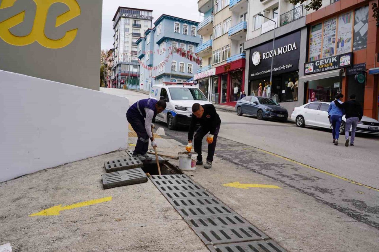 Bilecik Belediyesi Fen İşleri Müdürlüğü ile Temizlik İşleri Müdürlüğü ekipleri,