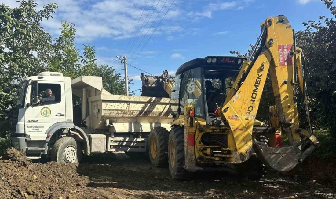 Düzce İl Özel İdaresi ekipleri, Akçakoca ilçesine bağlı Göktepe Köyü’nde