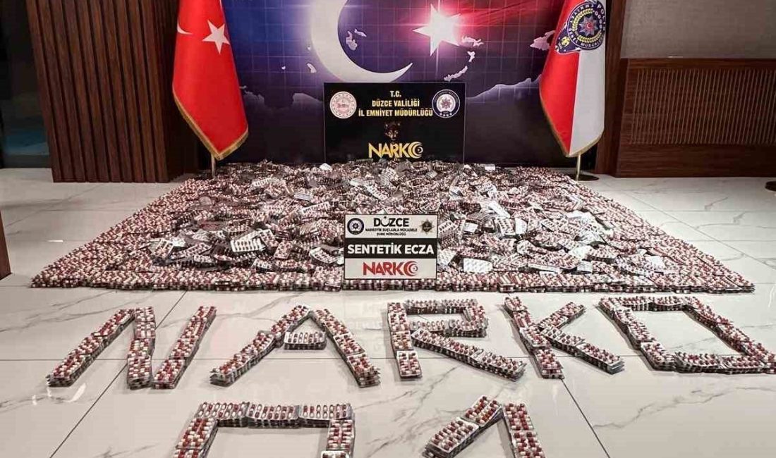 Düzce’de düzenlenen operasyonda, piyasa değeri yaklaşık 18 milyon TL olarak